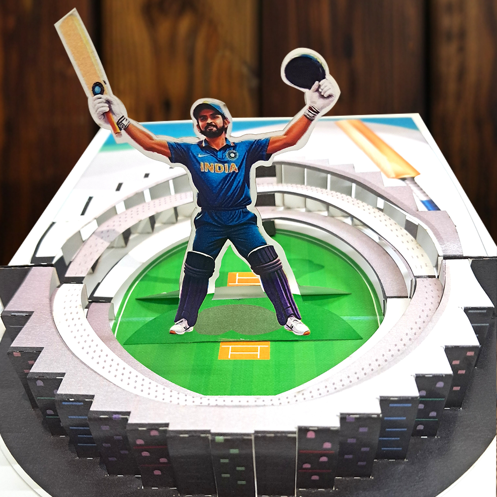 Greeting card for Birthday Best Wishes Cricket Stadium