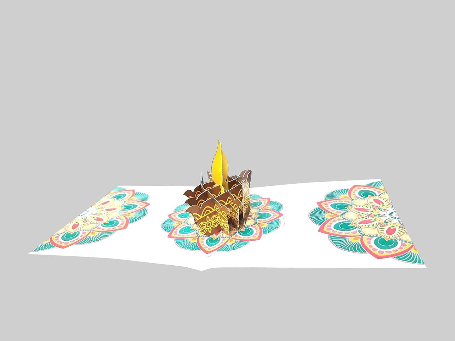 3D Popup Diwali Deep Deepavali Wishes Greeting Card