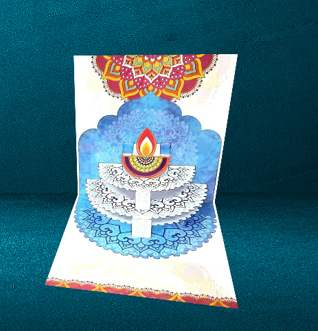 Popup Unique Diwali Wishes Greeting Card