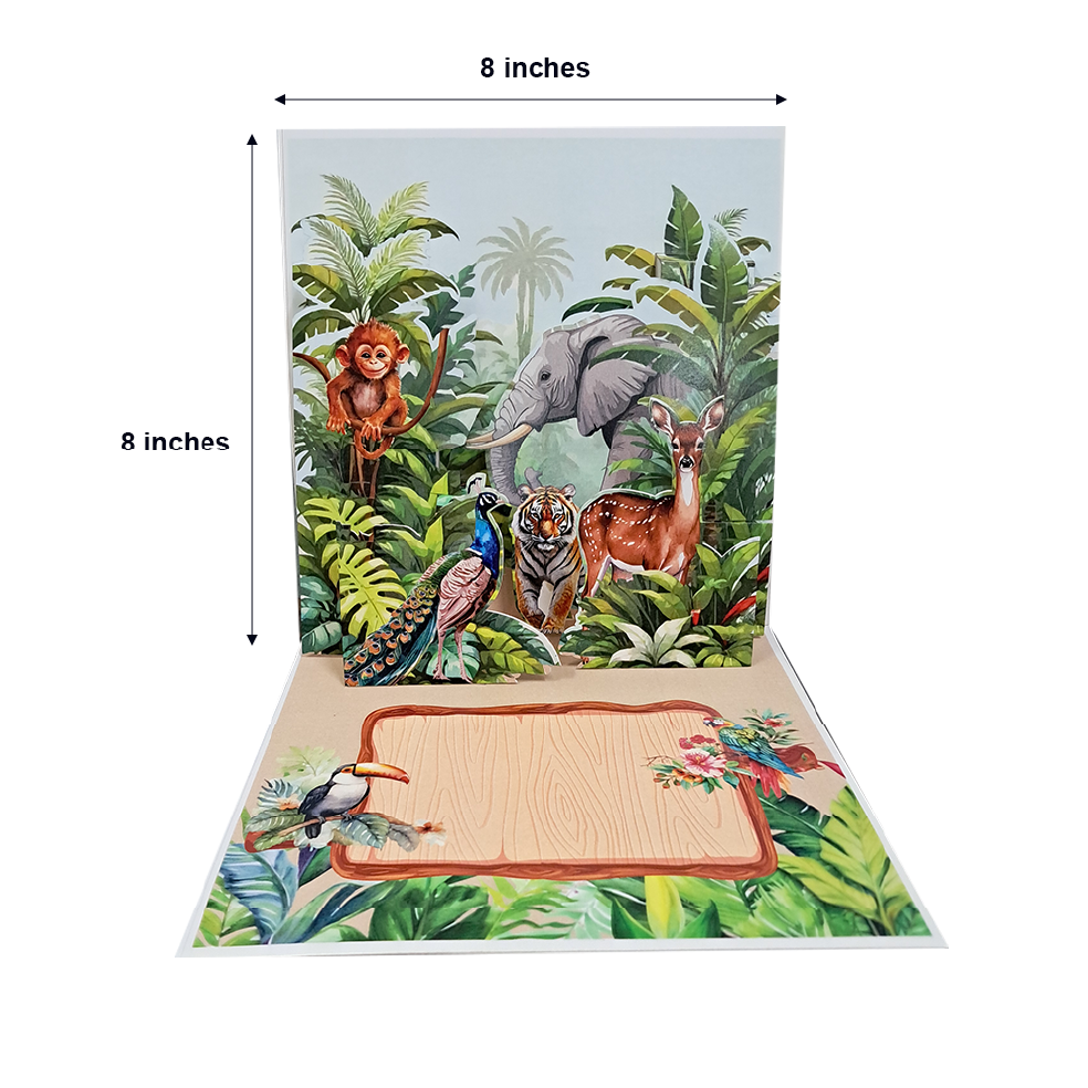 Jungle Friends theme Greeting Card for Birthday