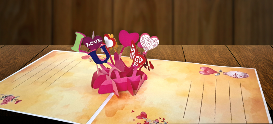 Hearts Explosion 3D Pop-Up Card – Romantic Gift for Loved Ones