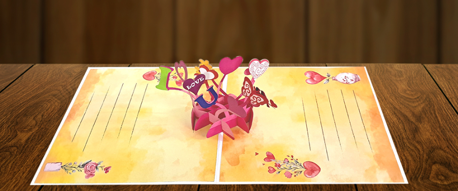 Hearts Explosion 3D Pop-Up Card – Romantic Gift for Loved Ones