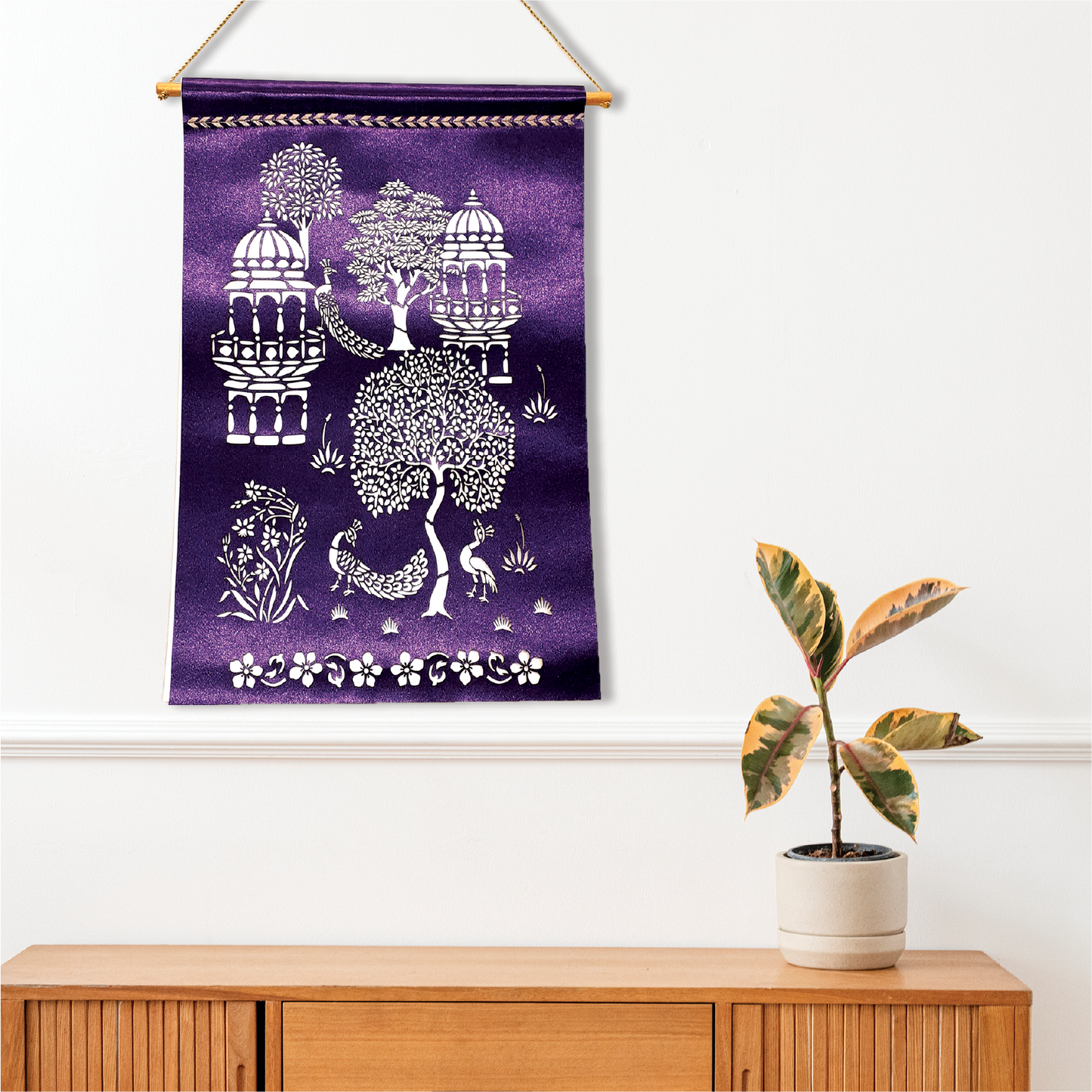 Gift for New Home - Sanjhi Art Peacocks