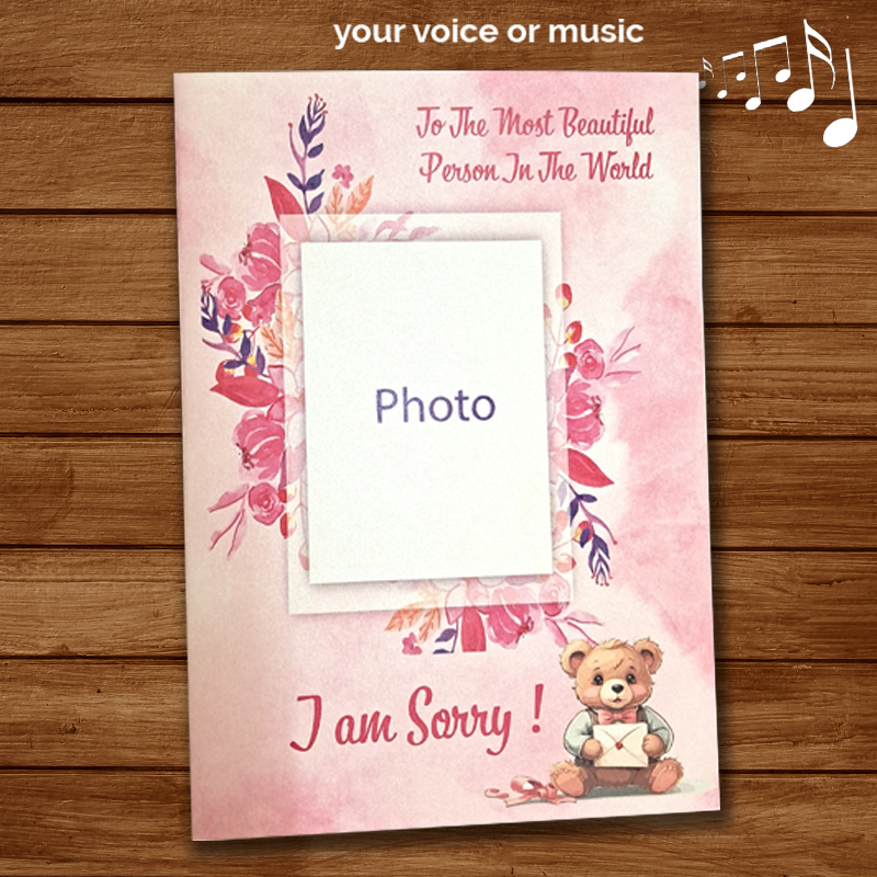 Apology Musical Pop Up Card – Sorry Greeting for Girlfriend, Boyfriend, Husband or Wife in India
