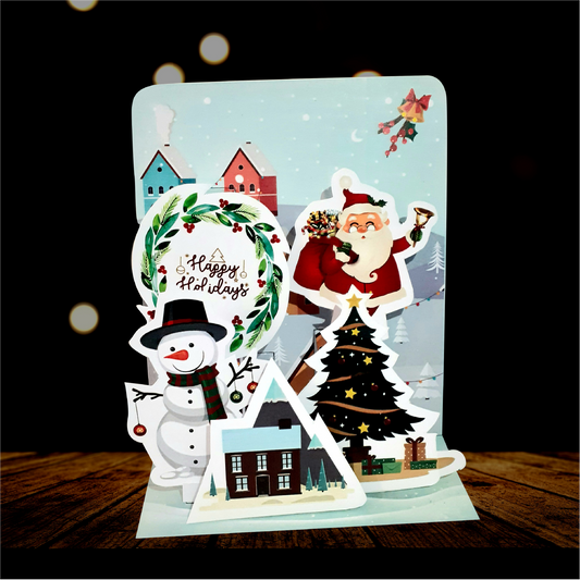 Corporate Christmas Standee Card – Custom 3D Pop Up Greeting for Clients & Employees