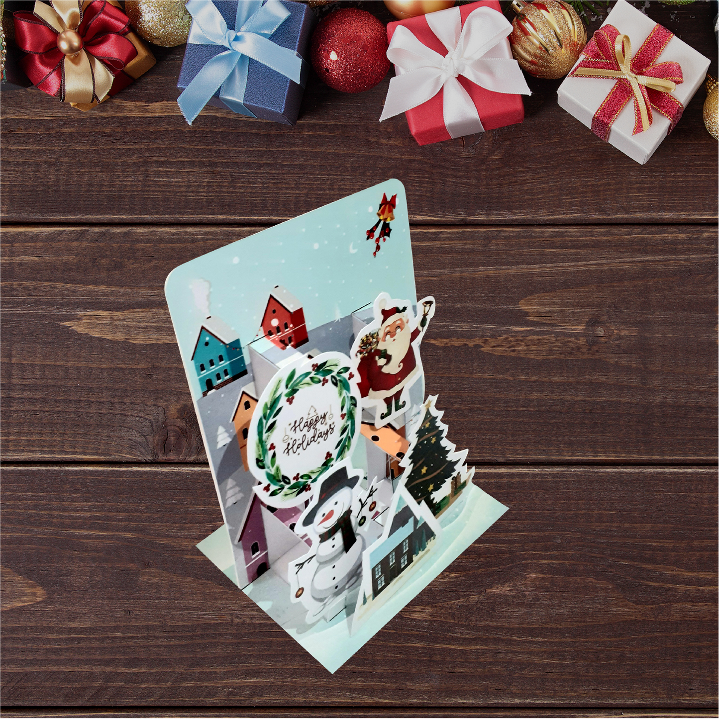 Corporate Christmas Standee Card – Custom 3D Pop Up Greeting for Clients & Employees