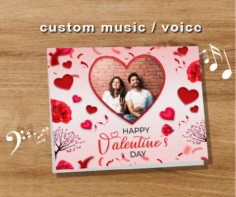 Personalized Musical Greeting card with photo