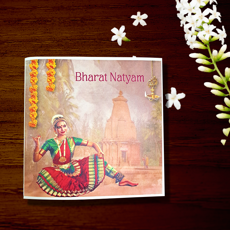 Bharatnatyam Arangetram Popup Greeting Card for Birthday Ceremony Invitation