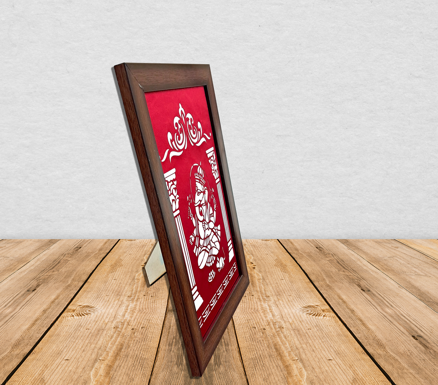 Sanjhi Art Ganesha Wall Décor – A4 Frame for Home & Gifting